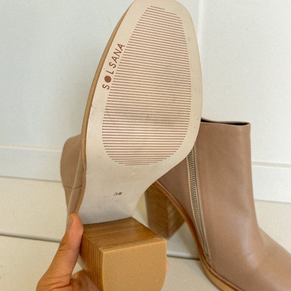 Sol Sana Taupe Ankle Booties - Picture 6 of 6